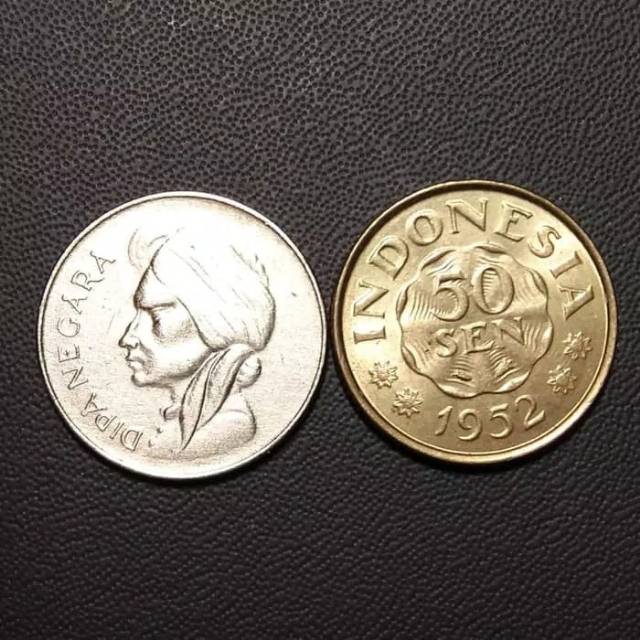 Koin 50 Sen Dipanegara Gress Asli