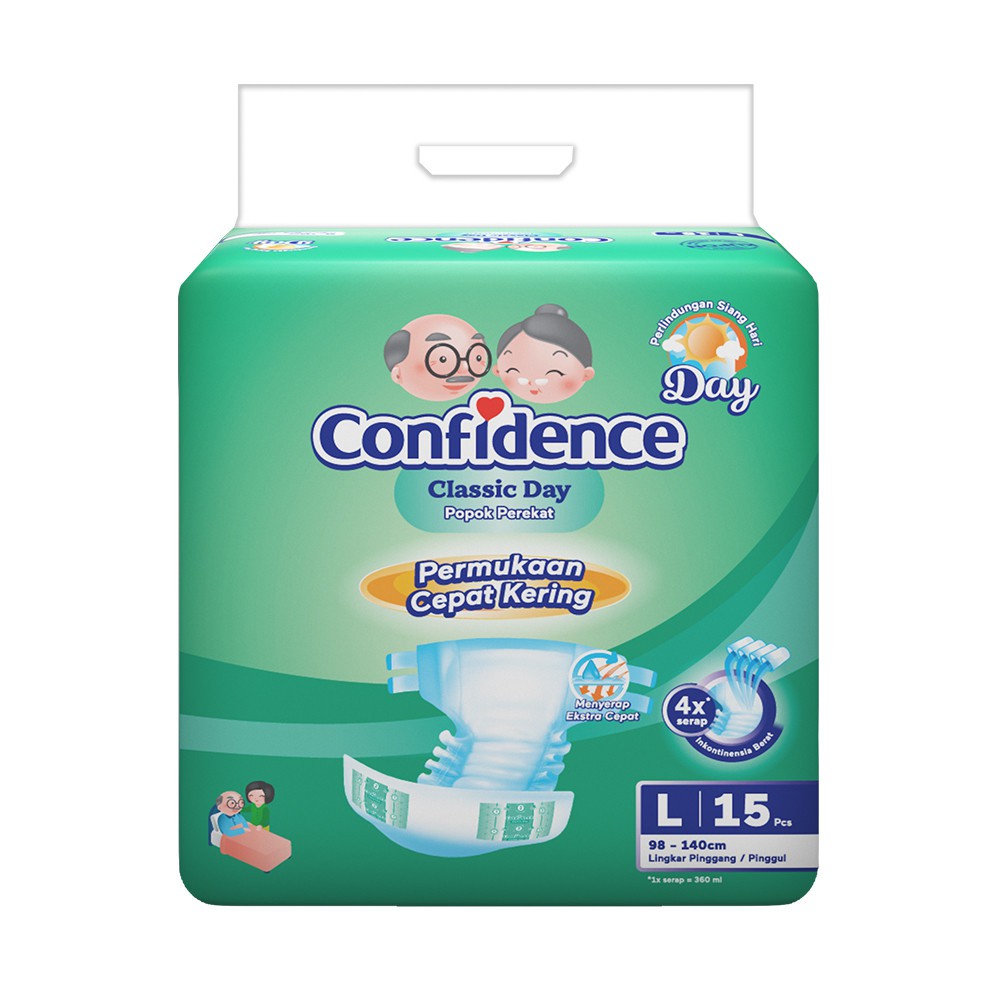 Confidence Classic Day L15 - Confidence Popok Perekat Classic Day L 15