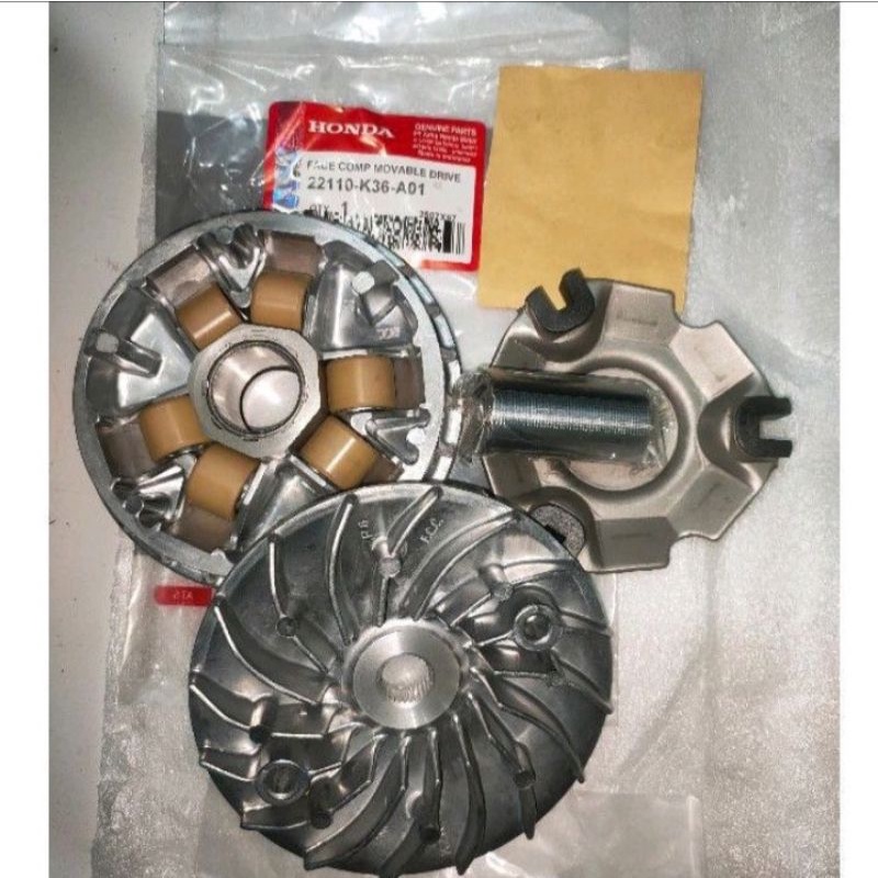 paket cvt rumah roller assy set + kipas rumah roller Vario 150 125 Fi F1 esp Led New