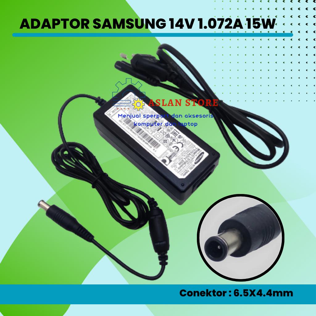 AC Adapter Samsung 14V 1.072A Adaptor Charger Casan Monitor TV LCD LED 14V-1.072A 15W