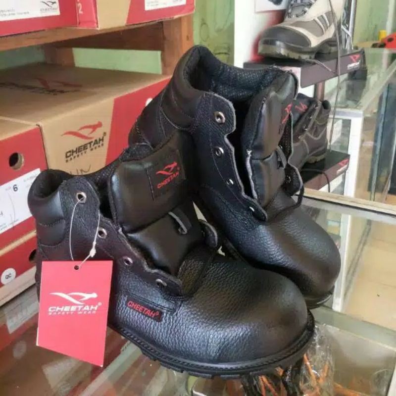 Sepatu Safety Semi Boots Cheetah 2180h ✓ Cetah Septi Boots Sefti Citah Sefty Kerja Saveti Proyek