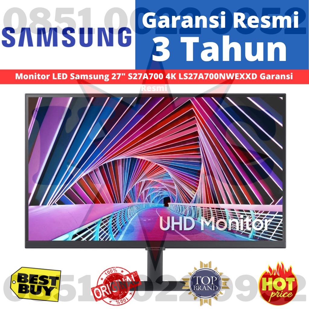 Monitor LED Samsung 27&quot; S27A700 S70A 4K LS27A700NWEXXD Garansi Resmi