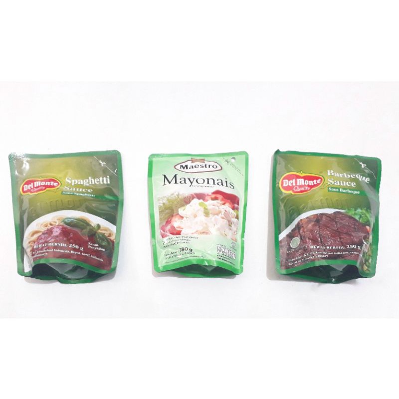 DELMONTE SAOS Maestro Mayonaise Saus Bumbu Spaghetti Del Monte Sauce Saos BBQ Barbekiu Pouch