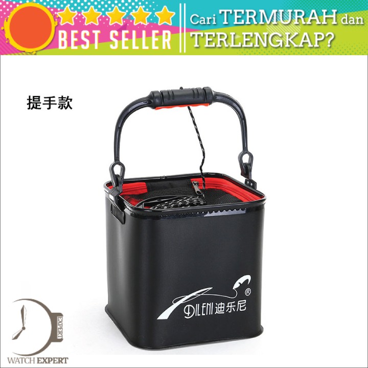 Bisa COD Ember Lipat Mancing Tempat Wadah Ikan Folding Fishing Bucket Model Rope DILENI