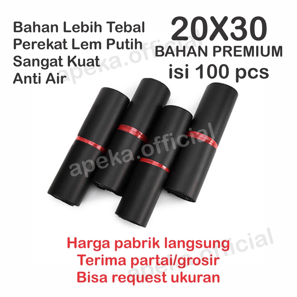 Plastik Polymailer Polymer Polimer Packingan Online Shop Amplop Plastik Packing Olshop PREMIUM 20X30 isi 100 pcs