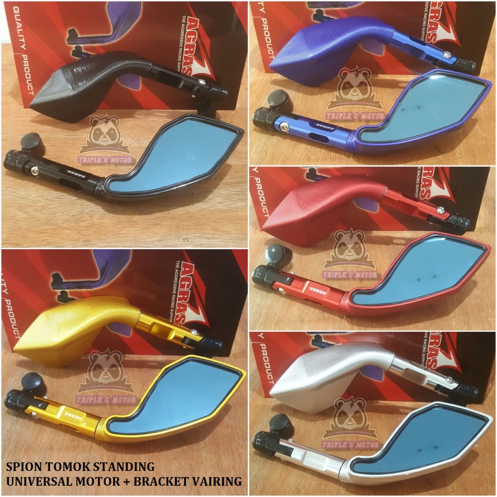 PROMO  SPION TOMOK KECIL STANDING ALMINI CNC UNIVERSAL MOTOR BEAT FI SCOOPY VARIO 125 150 PCX 150 16