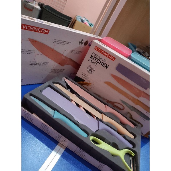 evcriverh pisau set 6pcs