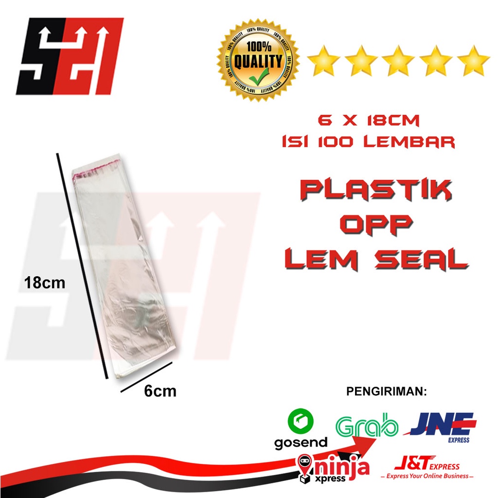 

Plastik Opp 6x18 cm Isi 100 Pcs Tebal 015/030 Micron