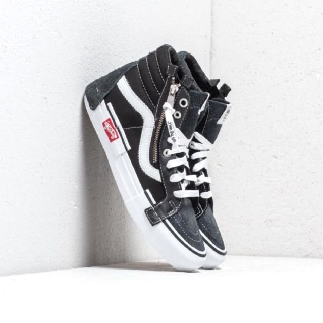 vans sk8 hi cut and paste black