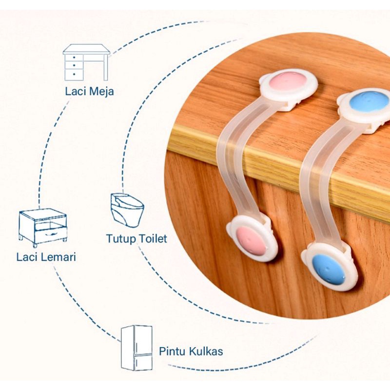 Kunci Pengamanan Laci Pengunci Kulkas Safety Lock