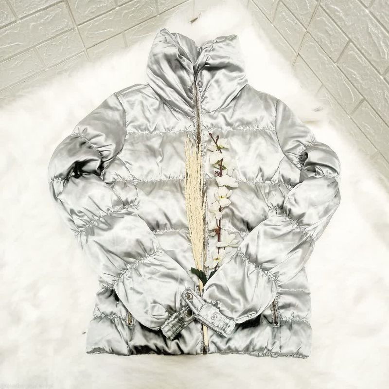 JAKET WINTER SILVER BAJU DINGIN TOURING MOTOR KULIT PARKA RACING BOMBER PARKA GUNUNG LONG COAT WINTE