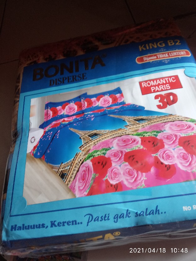 Bonita Motif Romantic Paris 3d Ukuran 180x200