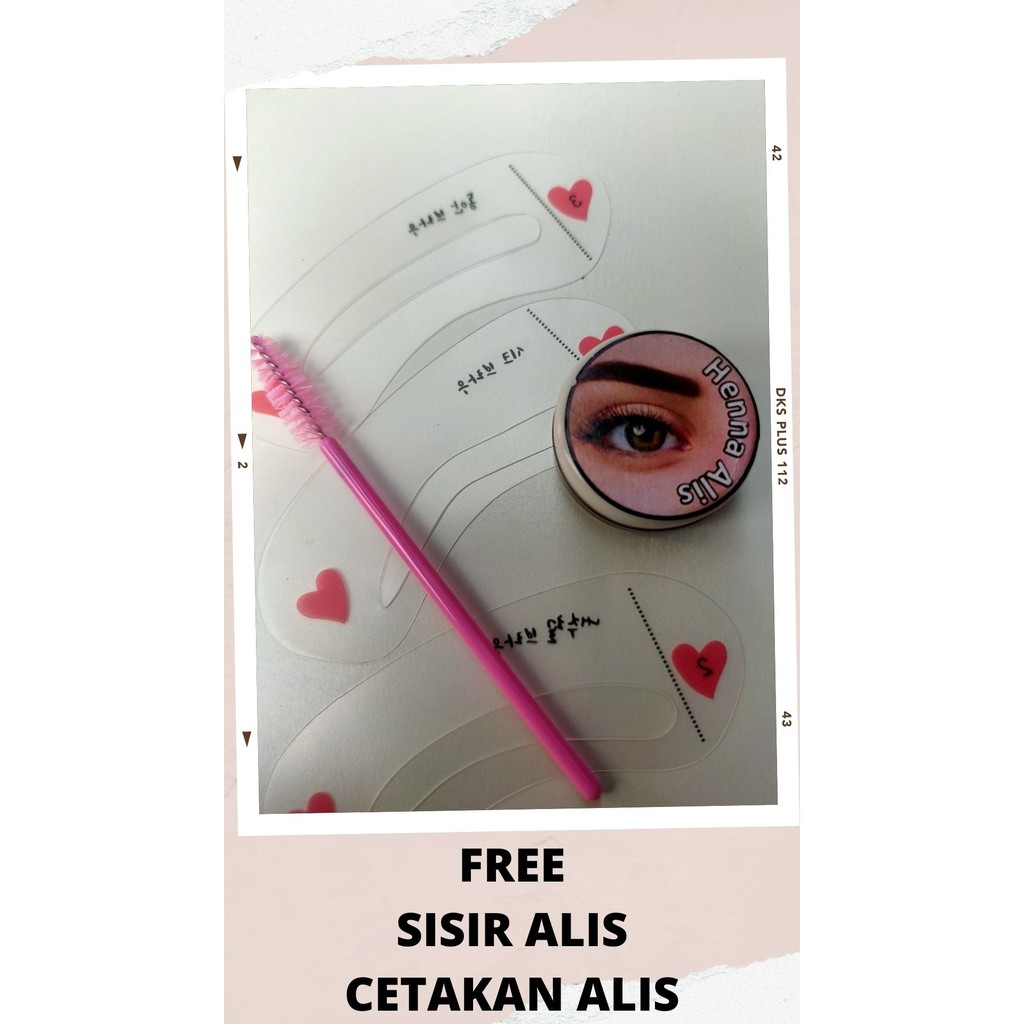 HENNA ALIS FREE SISIR ALIS DAN CETAKAN ALIS