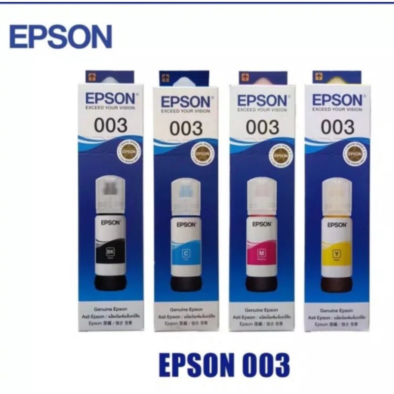 EPSON 003 Tinta Printer ORIGINAL 70ml CMY Bk L1110 L31110 L3101 L3150