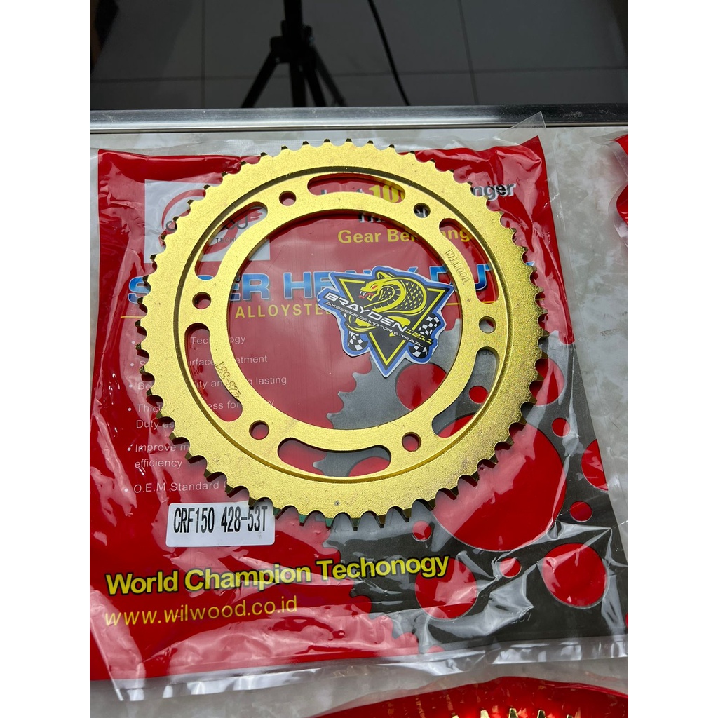 GEAR BELAKANG CRF 46 48 50 52 53 54 55 56/GEAR BELAKANG CRF 150 GOLD SSS VZM WILWOOD