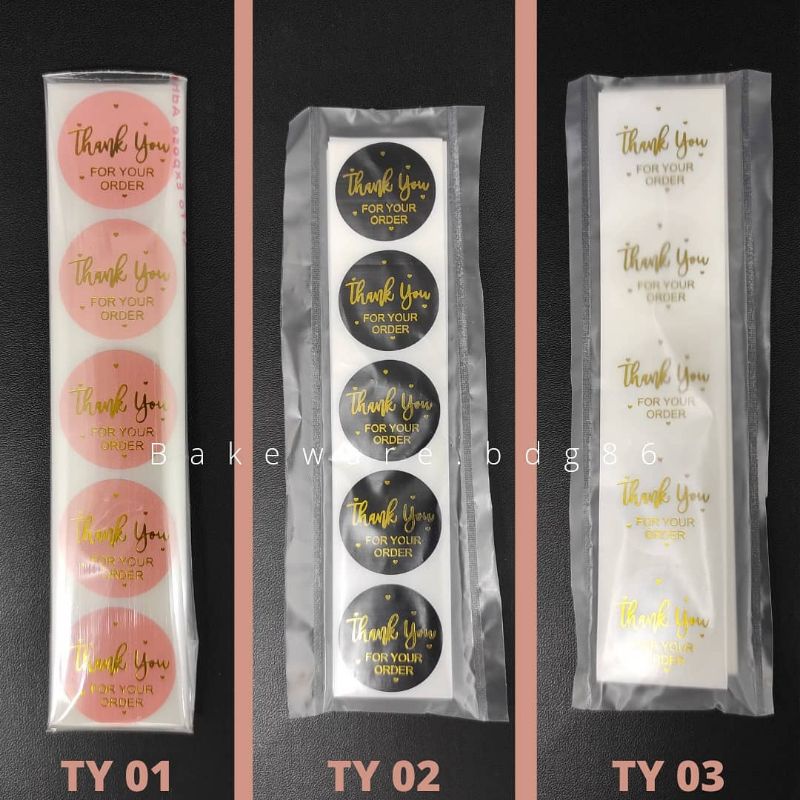 

STIKER KUE THANK YOU / LABEL KUE / STIKER KUE KERING 2,5 CM / STIKER LUCU ISI 50 PCS