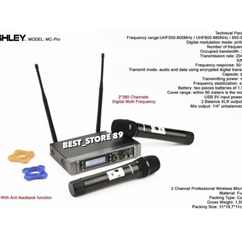 Jual mic wireless Ashley MC Pro original Product Shopee Indonesia