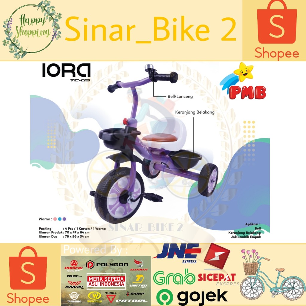 Sepeda Anak Roda Tiga Pmb Tc-05 (Ekspedisi)