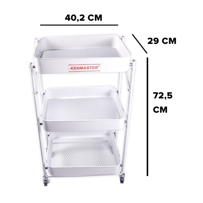 Kenmaster Rak 3 Susun Lipat Roda KM-BWP8
