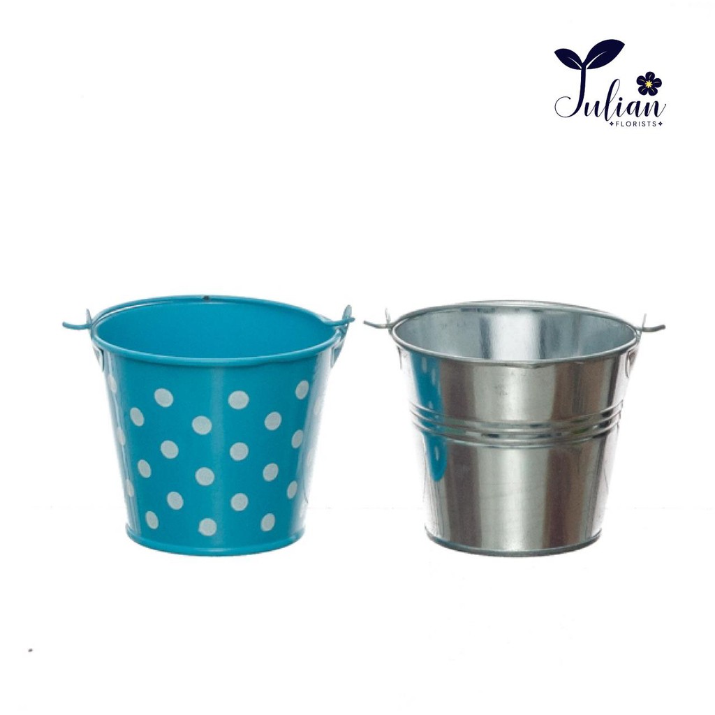 4072 Vas Bunga Ember Kaleng Kecil/Vas Unik/ Vas Murah/ Vas Cantik/ Pot Murah/ Pit Unik/ Pot Meja