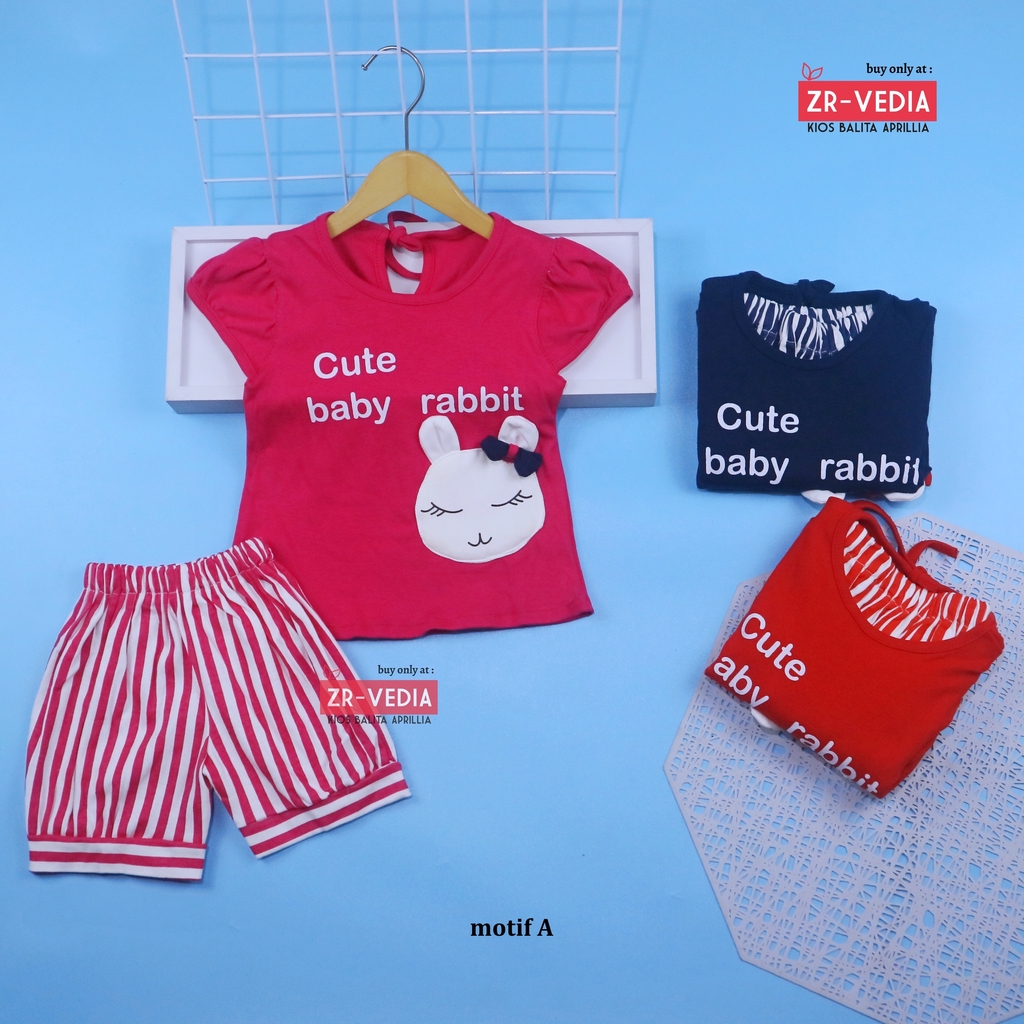 Setelan Starla uk 3-18 Bulan / EXPORT Quality Baju Bayi Anak Perempuan Kaos Lengan Celana Panjang