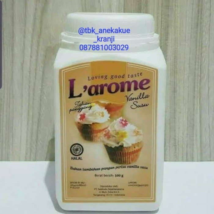 

L'arome Vanilla Susu 500 gramLarome essence vanila susu bentuk bubuk - no bubble wrap
