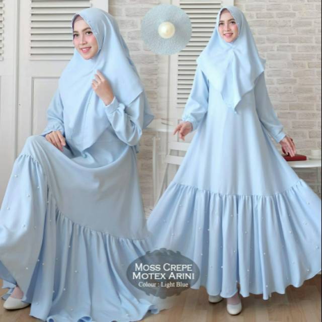 Gamis syari set arini by lg syari kode-rhs pli-ds