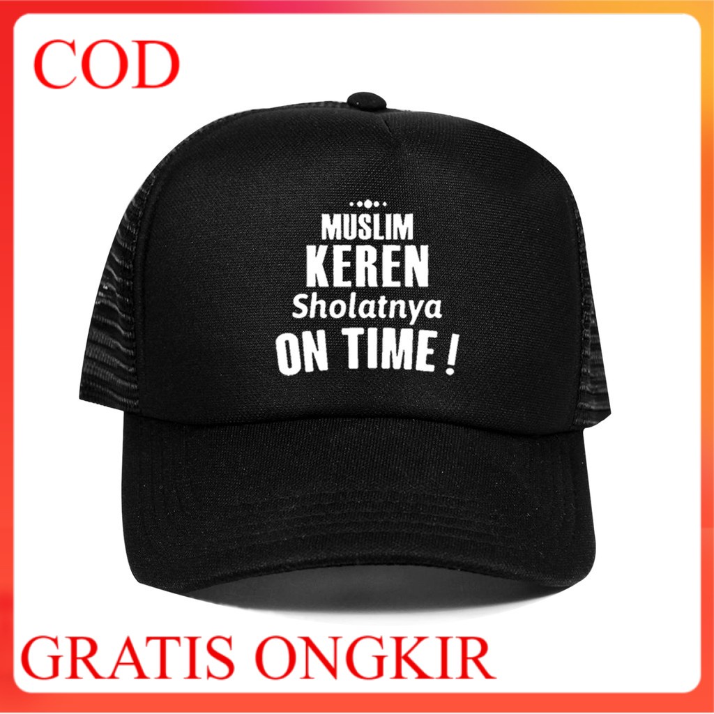 Topi pria Trucker Muslim Keren