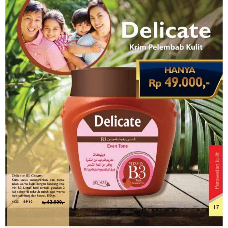 ORIGINAL DELICATE B3 cream PEMUTIH penghilang Stretch Mark my way BPOM