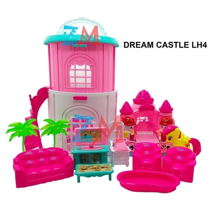 Mainan Anak edukasi Dream Castle Miniatur Istana Rumah -Rumahan/ Mainan Rumah Istana Dream Castle No.LH-4/ Kado Hadiah ANak Cewek / Koleksi Mainan Anak Castle