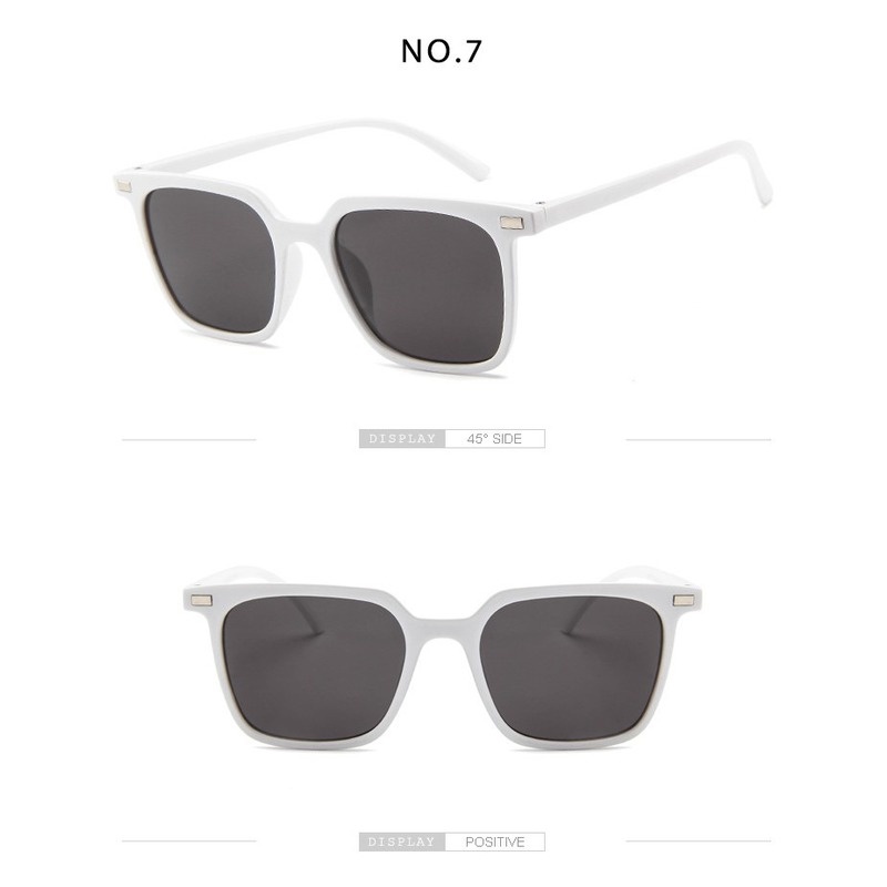 (YUZHU) Bayar di Tempat Korean Design Retro Square Candy Color Kacamata Hitam Wanita/Pria Small Sunglasses