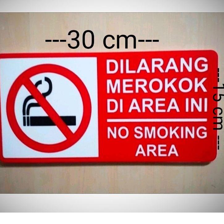 

66R❋ Akrilik Sign label dilarang merokok Bagus Dipakai