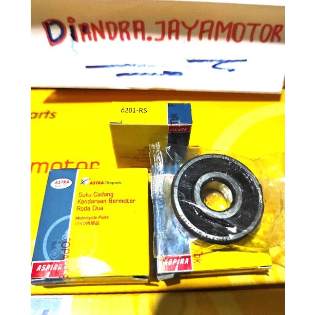 bearing laher roda 6201 tutup karet asli Aspira all matic dan bebek