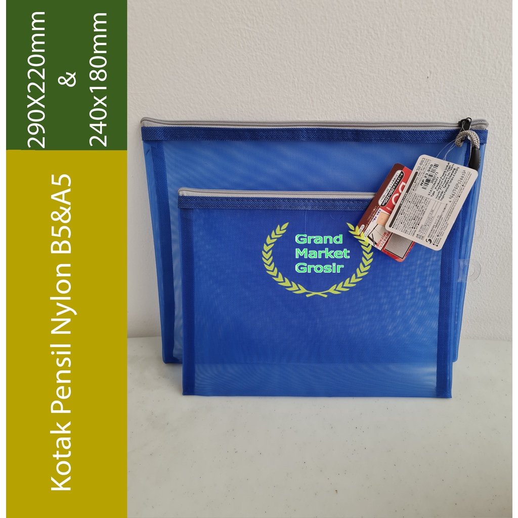 

Tas Pensil Nylon Mesh Case