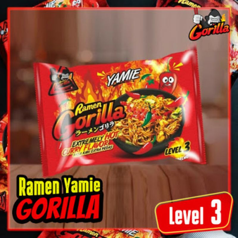 

GORILA - Ramen Yamie Level 3 - Rasa Kare Super Pedas