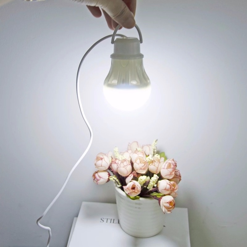 (Outdoor Darurat) Lampu Bohlam Gantung Ekstrim Terang Dengan Port Usb Untuk Camping / Hiking