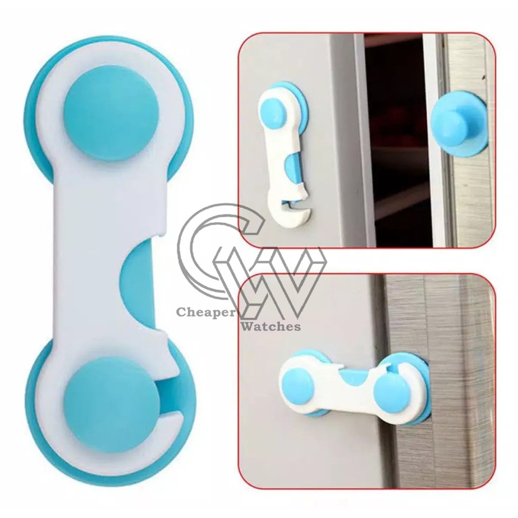Cheaper-Kunci Pengaman Pintu Jendela Safety Baby Locker Lock Lemari Laci Kulkas Microwave