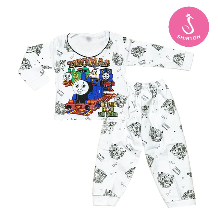  BAJU  SETELAN PIYAMA BAYI  LENGAN  PANJANG  THOMAS MODEL A 