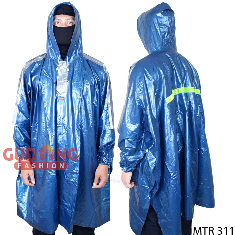 Jas Hujan Poncho Lengan Karet / Ponco Raincoat Anti Air Bahan Karet (COMB)