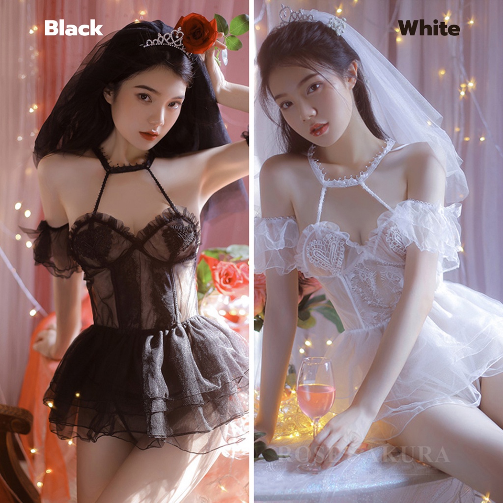 RR1536 LINGERIE Cosplay BRIDE GOWN STYLE | LINGERIE COSTUME COSPLAY KOSTUM Pengantin