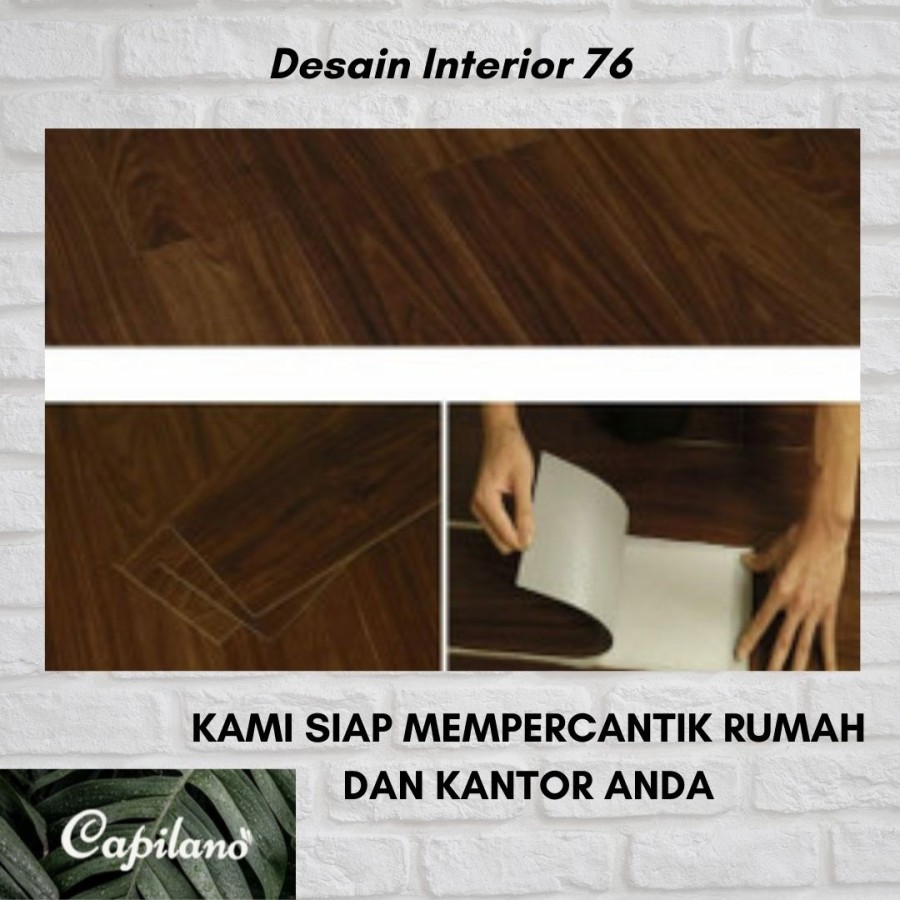 Lantai Vinyl Tempel ( lantai kayu sticker tempel) Capilano by Fergio- pemasangan mudah