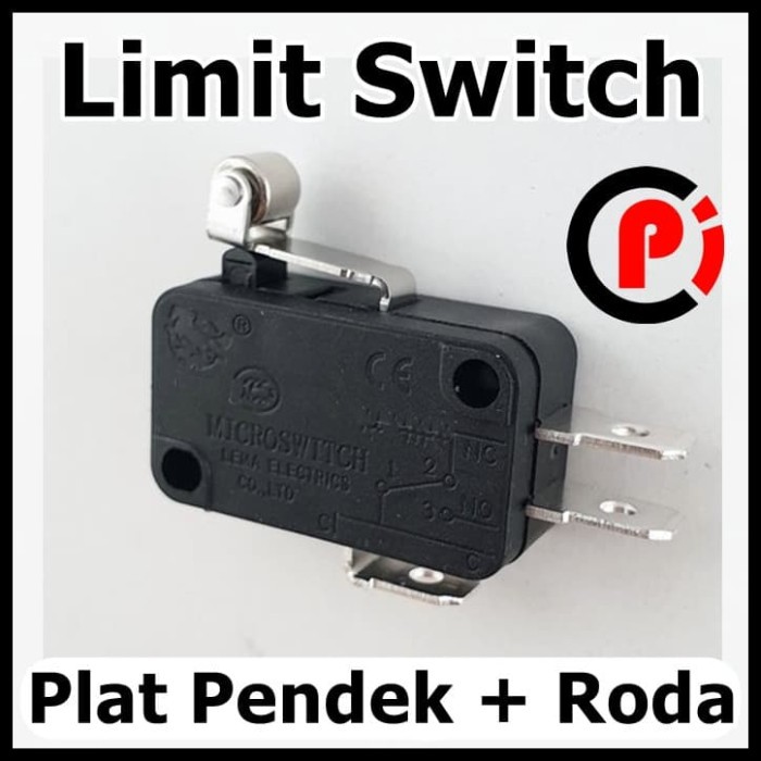 Limit Switch Saklar Pintu NO NC Plat Pendek Plus Roda