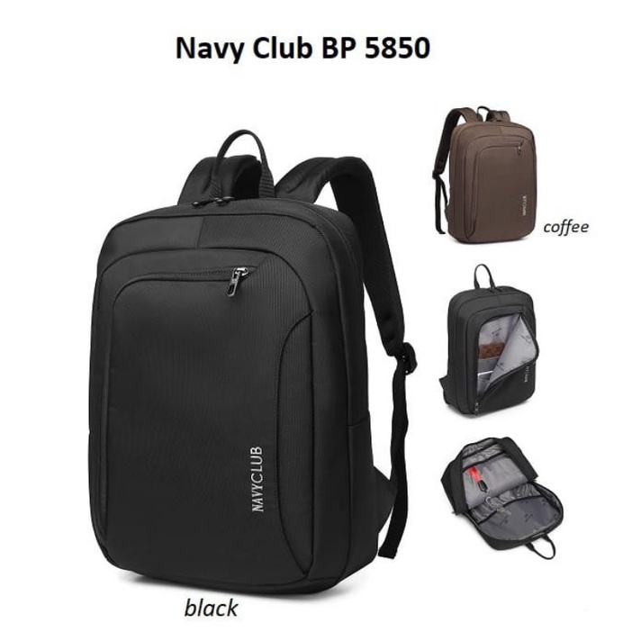 Tas Ransel Laptop Backpack Waterproof Navy Club