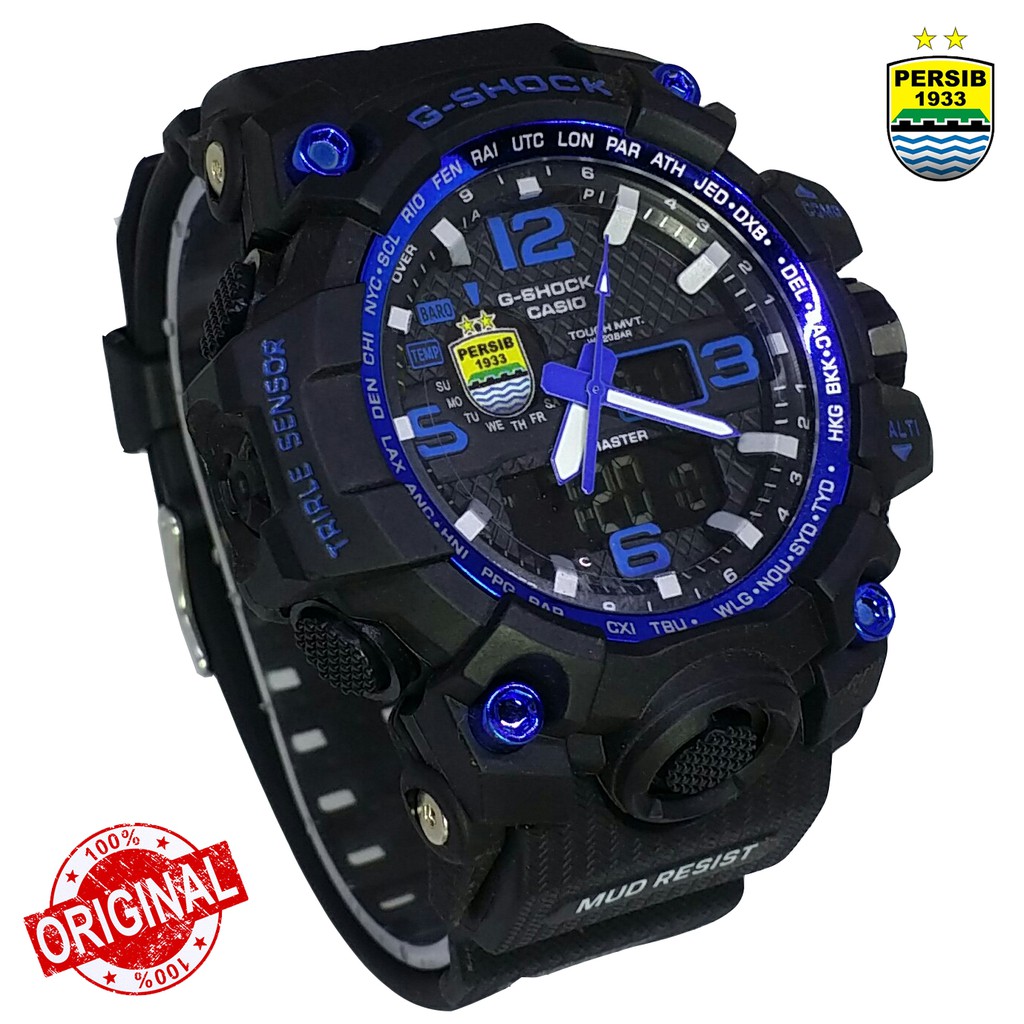 (BOBOTOH AREA) Persib Dual Time Watches . List Biru Limited Edition