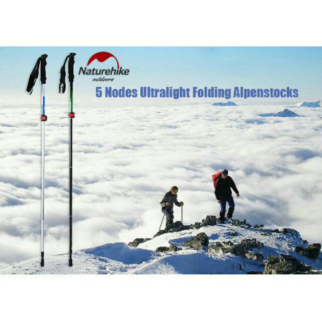 Trekking pole naturehike NH15A023-Z walking tongkat gunung mendaki alpenstock