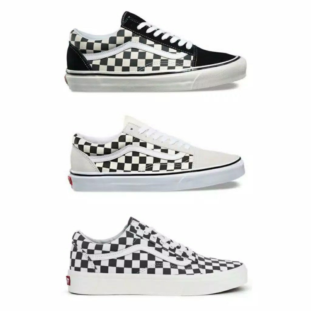  GRADE ORIGINAL  Sepatu  Vans  Old Skool Checkerboard Series 