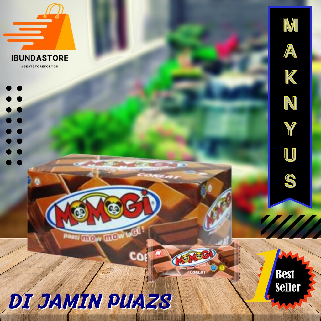 

MOMOGI Coklat 6 g x 20pcs / Jajan Warung / Snack / Camilan / ibunda Surabaya / Jajanan / jajan earung surabaya / IBUNDASTORE