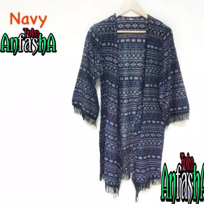 Dijual Cardigan Kimono Rumbai Panjang = Cardigan Wanita Ory By Toko Anfasha Tbk