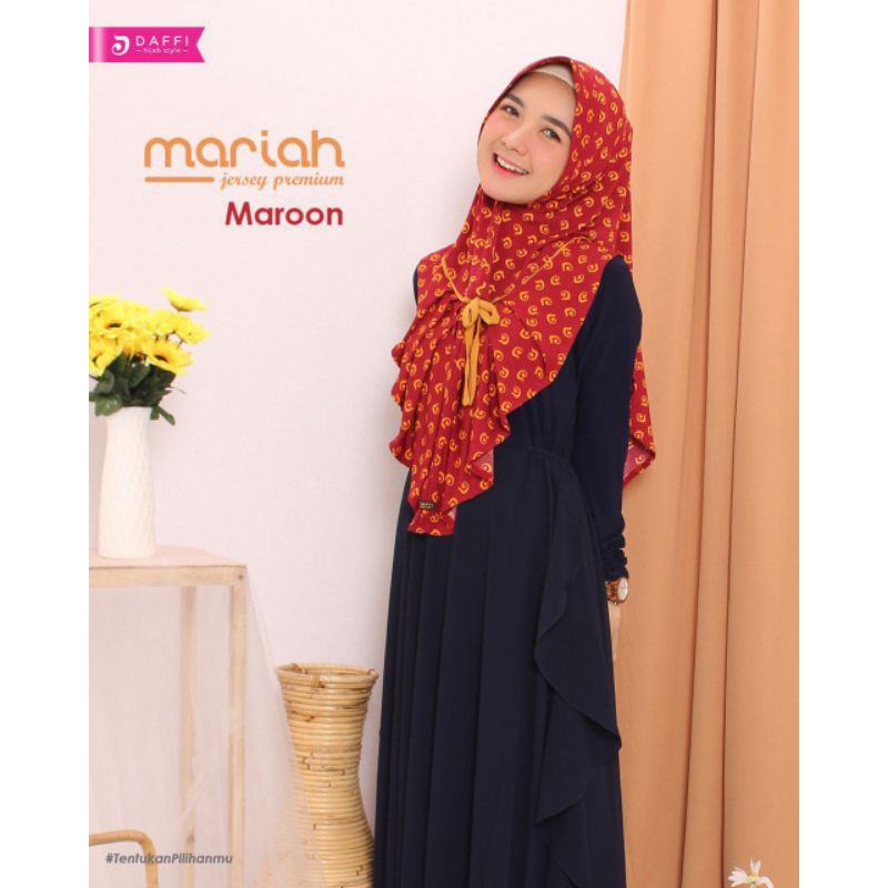 MARIAH jersey premium ori daffi/hijab mariah jersey logo daffi/new arrival hijab instan jersey daffi