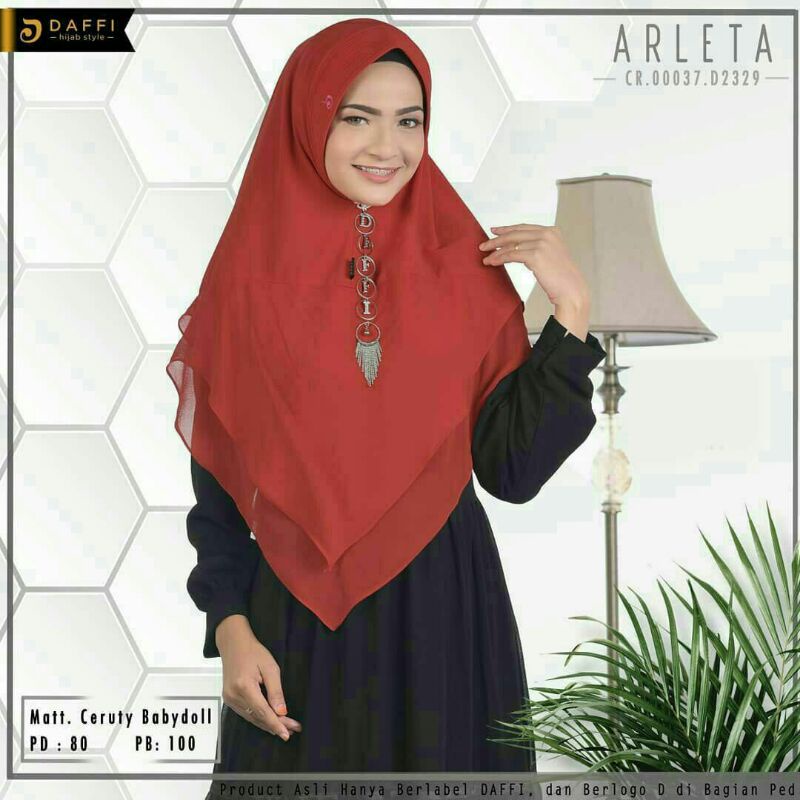 arleta/khimar syar i daffi/hijab daffi ori